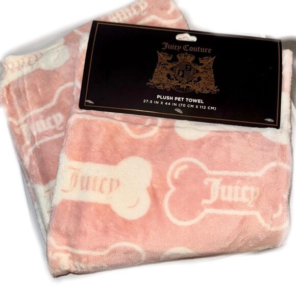 Juicy Couture Pet Soft Plush Pink Microfiber Throw Blanket for Cats Dogs - Picture 11 of 11